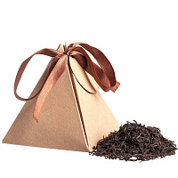 Чай в картонной пирамидке с логотипом